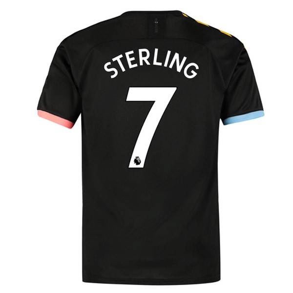 Camiseta Manchester City NO.7 Sterling Segunda equipo 2019-20 Negro